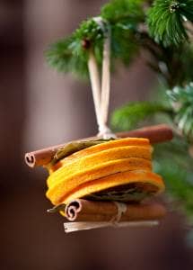 Weihnachtsbaumschmuck aus Orange Zimt natürliches Ornament